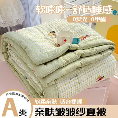 Class A Mother and Baby Grade Summer Cooling Quilt Water-Washed Cotton Summer Bedding Air-Conditioning Quilt Thin Comforter Summer Machine Washable Quilt Core Gift - 13