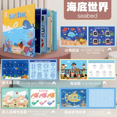 Montessori Quiet Sticker Book for Kids, Early Learning and Letters - 11