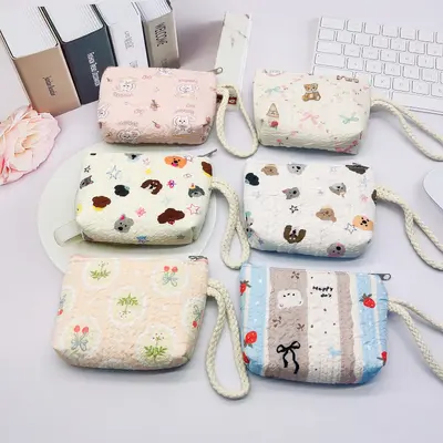 New coin purse hand rope cartoon coin bag bracelet small wallet cute girl mini storage bag handbag manufacturer