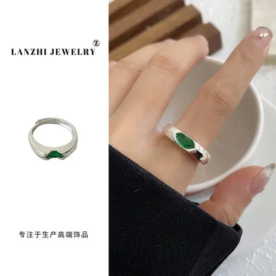 Lanzhi koreanische Schmuckringe Tiktok-Hit für Frauen minimalistisches Design Luxus Mode offener 925er Silberring - 10