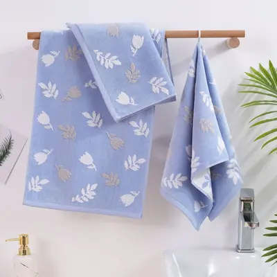 Reine Baumwolle Badtuch Set, Klasse A, dreiteilig