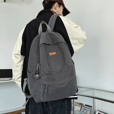 Rucksack Herren Universität Student Leinen Rucksack ins japanischer Stil einfach große Kapazität Reiserucksack Gymnasium Mittelschule Schüler Rucksack