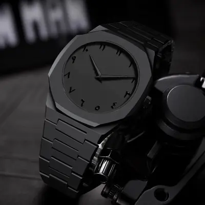 2025 Sonbahar Yeni Koleksiyon Erkek Saati Hafif Lüks Niş Yüksek Kaliteli Minimalist Moda Kuvars Saati Siyah Büyük Kadran
