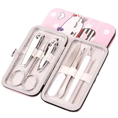 7-Piece Cartoon-Print Nail Scissors Set
