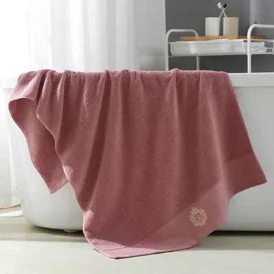 Pure cotton bath towel set, thick and soft, 3 pieces - 12