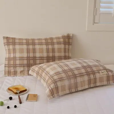 Pure cotton gauze pillowcase pair, thickened, fixable - 12