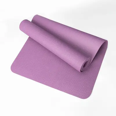 TPE-Yogamatte 6/8 mm mit Positionslinien, verdickt - 7