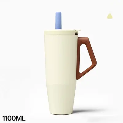 316 paslanmaz çelik termos bardak, büyük hacim, pipetli, taşınabilir seyahat bardağı - 7