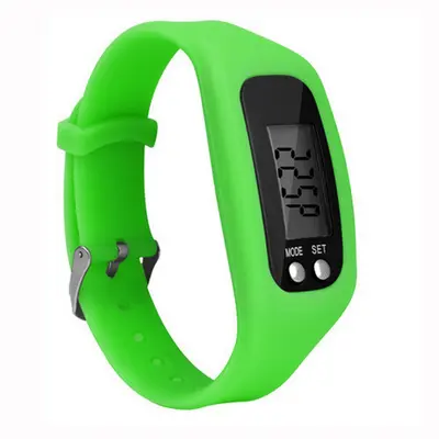 Silicone Digital Pedometer Bracelet Watch with Multifunction LED Display - 11