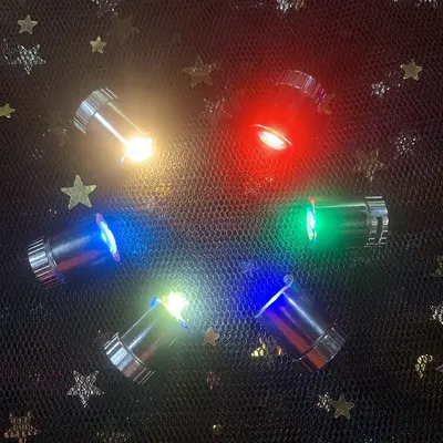 Mini Colorful LED Decorative Lamp, Rotating, Kids DIY Accessory