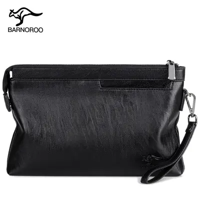 Men's Clutch Bag, Large Capacity, Soft Leather, Envelope Style - 2