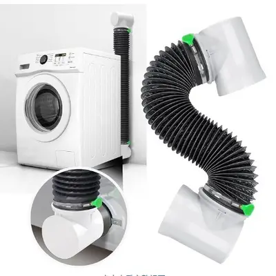 90-Degree Dryer Vent Duct Connector with Detachable Outdoor Cover - 1