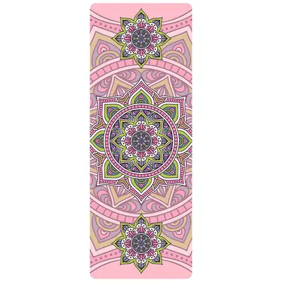 1.5mm yoga matı ultra ince, baskılı, süet kadife, kaymaz - 9