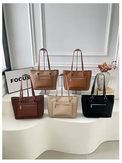 Korean Style Large Capacity Women's Tote Bag, Single Shoulder - 6