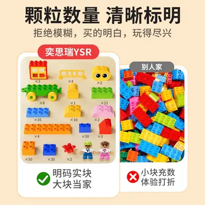 Large Particle Building Blocks, Educational Toy for Ages 0-3 - 3