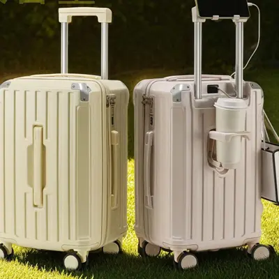 Girls' Large Capacity Trolley Suitcase with Combination Lock - 4