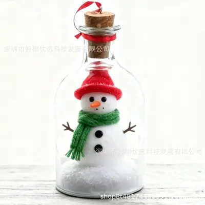 Weihnachtsbaum-Flaschenpost mit Weihnachts-Sprachaufnahme als Geschenk