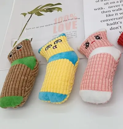 Kedi ve Köpek Peluş Oyuncak Seti, Sesli, Küçük ve Orta Boy - 11