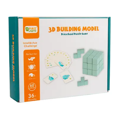 3D建筑模型 儿童小孩益智力早教玩具 索玛立方块 空间立体拼图