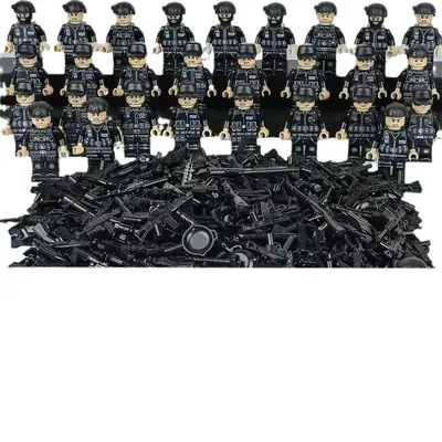 Small Particle Building Blocks, Military Minifigure Set, Educational Toy - 6