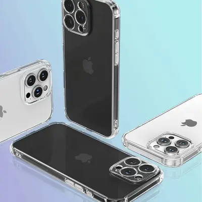 iPhone18ProMax için uygun saf TPU şeffaf hava yastıklı telefon kılıfı, dört köşeli düşmeye karşı dayanıklı ve sararmaya karşı korumalı tam kapsamlı koruyucu kılıf