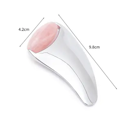 Jade Silindirli Yüz Masaj Aleti, Metal Gua Sha Plakası, Kaldırıcı Masaj Cihazı - 10