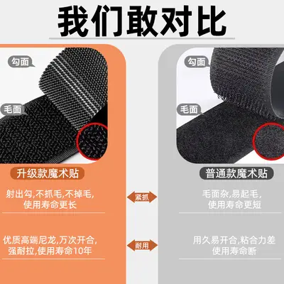 Selbstklebende Velcro-Autofußmatte-Befestigungsetiketten, klebstoffunterstützt, stark, rückstandslos, temperaturbeständig, rutschfest für Autoanwendungen
