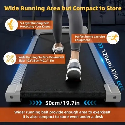 Walking Pad Laufband mit Steigung, tragbar