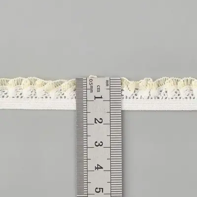 1,5 cm Elastik Dantel, Deniz Kabuğu Çiçek Kenarlı Kadın İç Çamaşırı Bandı - 13