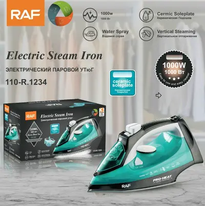 RAF steam iron, handheld, wet-dry, 2200W - 9