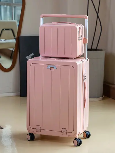 20 Inch Front-Opening Women's Boarding Suitcase with Combination Lock