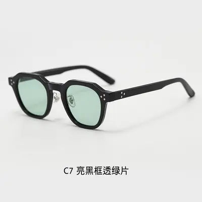 Retro TR90 Polygon Polarized Punk Sunglasses for Men and Women - 12