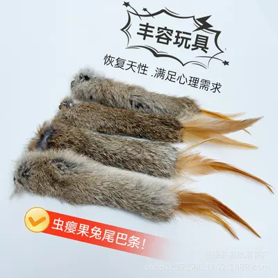 Natural Gall Fruit and Rabbit Fur Cat Toy, Silent