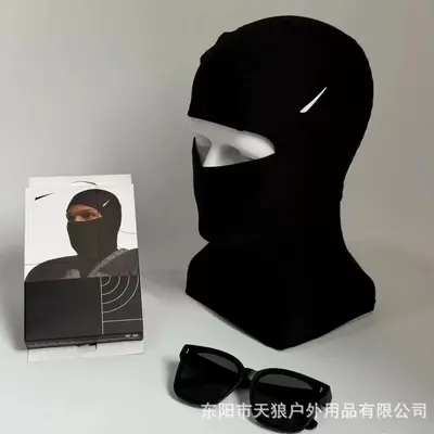 Haubenmütze mit Gesichtsmaske für Radfahren und Skifahren, warm und staubschützend