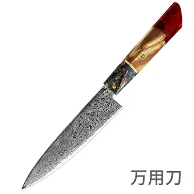 Guanrui AUS10 Çeliği Şam Çeliği Japon Şef Bıçağı Seti - 9