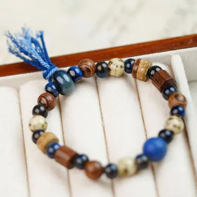 Jingdezhen Ceramic Bead Buddha-Style Bracelet, Versatile