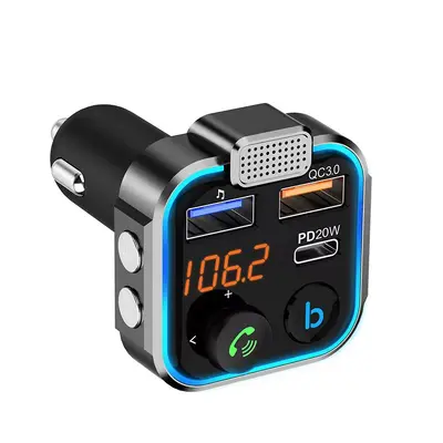 Автомобильный Bluetooth MP3 музыкальный плеер BT5.0 FM-трансмиттер PD20W QC3.0 зарядное устройство для мобильного телефона