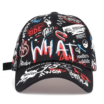 Special graffiti style baseball cap street hip-hop personality European and American trend punk sunshade sun protective baseball cap