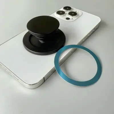 Neuer transparenter magnetischer Luftkissen-Handyhalter in Schwarz und Weiß, geeignet für Apple, Huawei und andere Marken, teleskopischer Sturzsicherungshalter. - 10