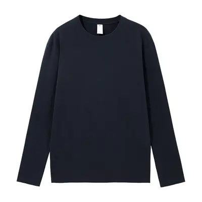 230g Herbst Sincan Strickpamollbaumtrikot schweres Rundhalsbaumwoll-T-Shirt in einfarbig mit langen Ärmeln lockere Passform Herren-Basisshirt Großhandel direkt vom Hersteller - 9