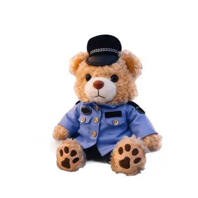 Polis trafik ayısı peluş oyuncak, polis üniformalı