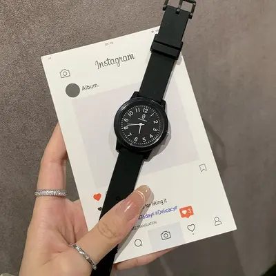 Dopamin quartz saat kadın silikon taze stil
