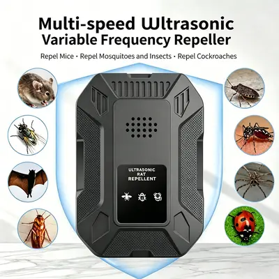 Q08 Multi-Frequency Ultrasonic Rat Repeller, Plug-In Household Pest Repeller - 2