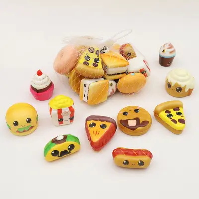 Mini PU Slow Rebound Simulation Food Squeeze Stress Relief Toy