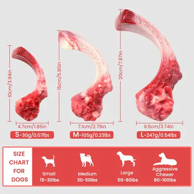 Nylon Dog Chew Toy, Steak Shape, Beef Flavour - 4