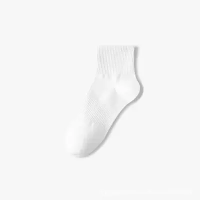 Yaz aylarında erkekler ve kadınlar için pamuklu çoraplar ince orta ve kısa tüp düz renk spor yeni ürünler nefes alabilen ter emici ve deodorant - 10