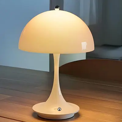 Nordic Cream Style Flower Bud Table Lamp, Slim Waist Touch Switch, Three-Color Dimming, Mini Rechargeable Small Desk Lamp Wholesale