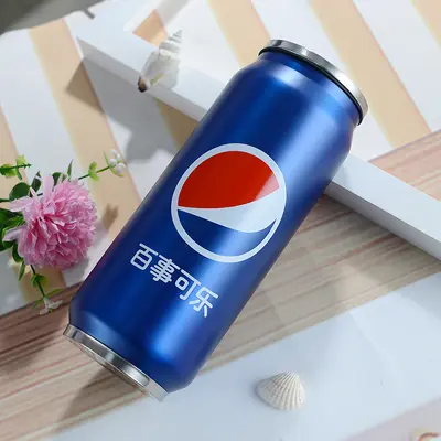Cola-Dosen-Thermobecher aus 304er Edelstahl mit Trinkhalm - 6