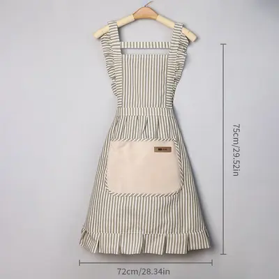 Cotton-Linen Kitchen Apron for Women, Thin and Breathable - 12