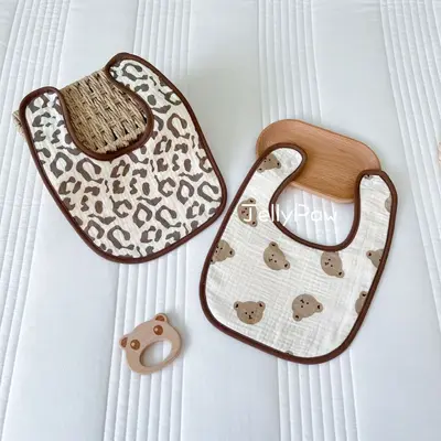U-Shaped Baby Bib, 6-Layer Pure Cotton Gauze Drool Towel